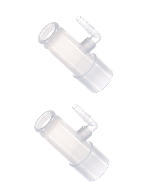 2-Pack LifeSource Oxygen Enrichment Adapter, Oxygen Connector. CPAP Tube Adapter.