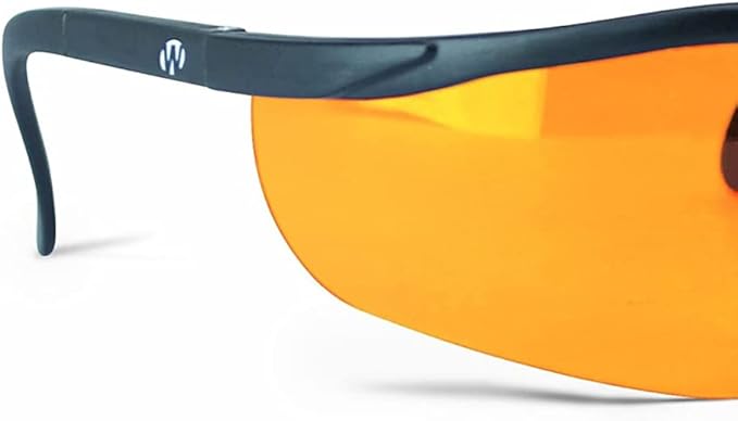 Walker's Sport High-Grade Polycarbonate Lenses Half Frame Soft Rubber Nose Piece Adjustable Safety Shooting Glasses