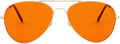 Aviator Style Color Therapy Glasses – Gold Metal Frame, UV400 Protection, Metal Hinges, Silicone Nose Pads – 10 Colors