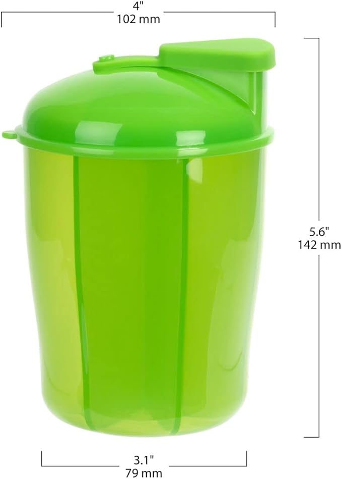 EZY DOSE Vitamin Organizer, 6 Large Compartments, 30-Day Vitamin and Medicine Storage, Keep Vitamins & Meds in Check, Easy to Use, Green, BPA Free
