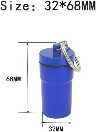 FAYALA Aluminum Waterproof Pill Case Bottle and Pill Container Pill Box 2 Packs Large Aluminum Waterproof Pill Box for Medicine,Metal Pill Keychain Holder Container for Travel.