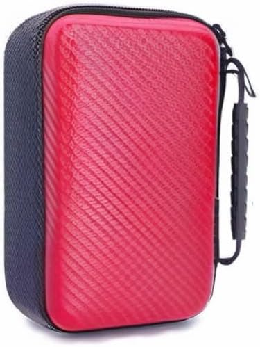 Diabetic Organizer Carrying Case with Handble Strap for Blood Sugar Test Strips, Medication, Glucose Meter, Pills, Pens, USB Cables, Insulin Syringes, Needles, Lancets, Hard Shell Travel Kits (Red)