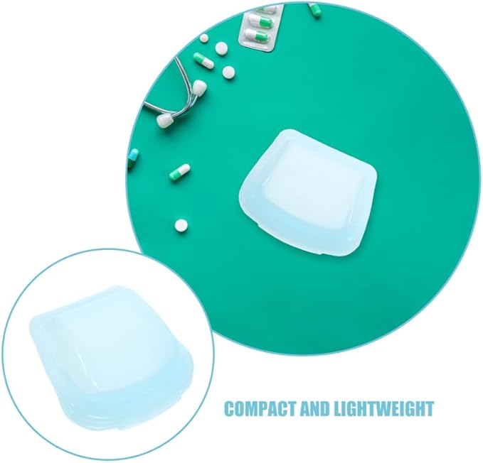 Unomor 2Pcs Reusable Silicone Pill Bags for Travel Transparent Pill Organizer with Open Design Resealable Storage Pouches for Medication
