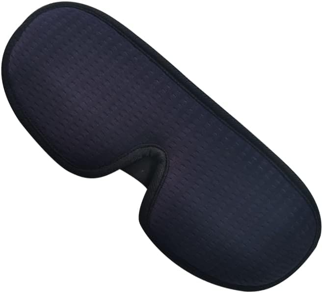 3D Blackout Lights Sleeping Mask Memory Sponge Sleep Eye Cover, Block Out Light, Adjustable Strap, Breathable Soft Fabric, Ideal for Dormitory, Plane, Office (Navy Blue)