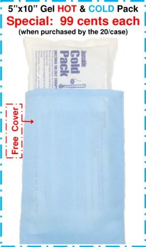 Cold & Hot Pack 5x10 with Removable Protective Sleeve Cover (1 Hot & Cold Pack)