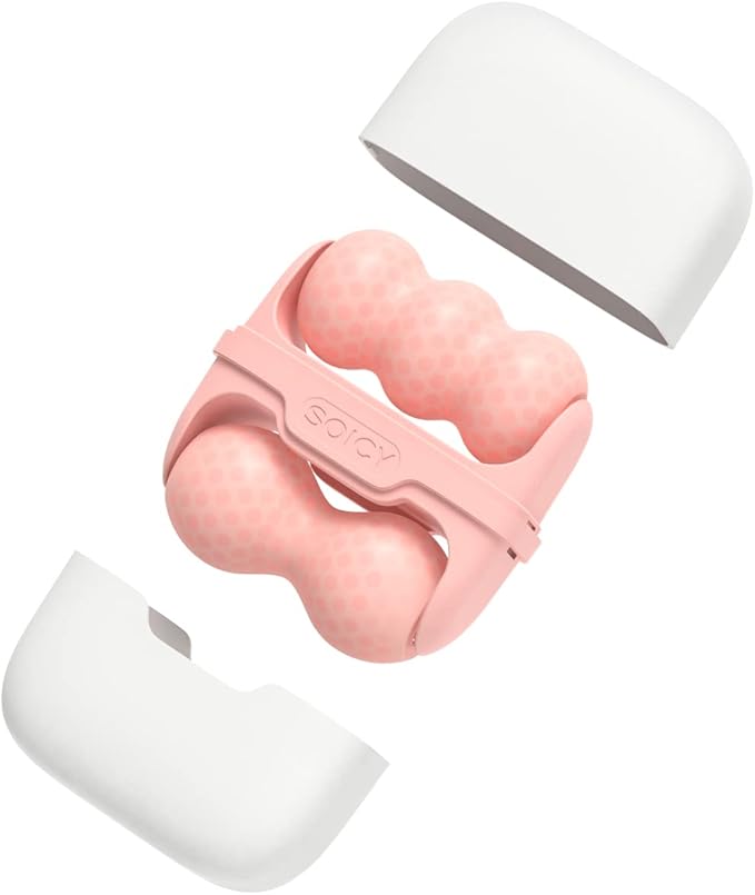Deashun 2 in 1 Ice Roller for Face Eye, Face Massager Roller for Eye Puffiness, Reduces Wrinkles, Relief Migraine and Minor Injury, Cold Facial Skin Care Tools Ice Roller (Pink)