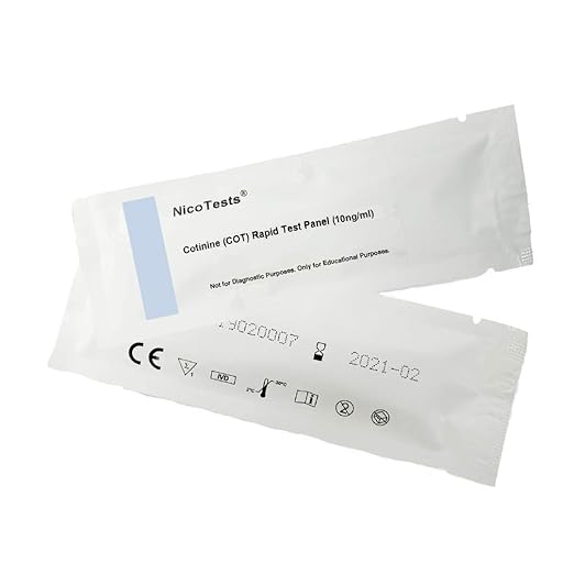 Most Sensitive Available - 10 ng - Nicotine Urine Test: 5 Test Package from NicoTests®
