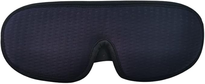 3D Blackout Lights Sleeping Mask Memory Sponge Sleep Eye Cover, Block Out Light, Adjustable Strap, Breathable Soft Fabric, Ideal for Dormitory, Plane, Office (Navy Blue)