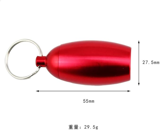 Waterproof Aluminum Pill Holder with Keychain Outdoor Medicine Bottle Seal First Aid Drug Holder
