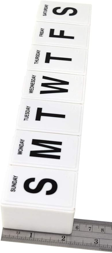Jumbo Weekly 11" Pill Organizer - Extra Large Compartments Will Hold 7 Days Worth of Vitamins and Medications - Great Size for Gummy & Chewable Vitamins (2 Pack)