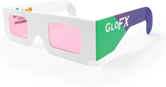 GloFX Color Paper Glasses - 5 Pack - Chakra Chromotherapy Light Therapy