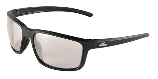 Bullhead Safety Eyewear Pompano Glasses - Anti-Fog, Lightweight, Impact/Scratch Resistant, UV Blocking Indoor/Outdoor Sunglasses for Cycling, Fishing, Driving, Matte Black