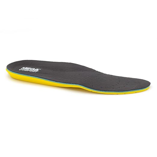MEGAComfort Personal Anti-Fatigue Mat (PAM)® Insole Yellow/Black Women's 5-7 Medium