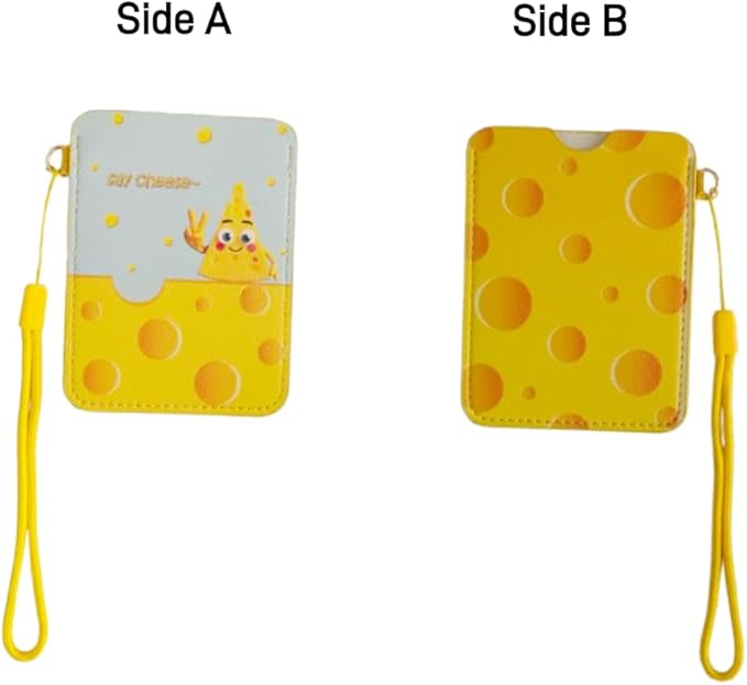 Birth Control Pill Case Holder Credit Card Sleeve Slim Wallet PU (Yellow)