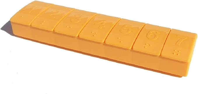 Tupperware Gadget 7 Day Pill Keeper Divided Storage Container Organizer Papaya Orange
