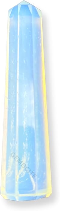 WholesaleGemShop 3 Inch Gemstones Obelisk Tower Jumbo Facet Aura Rock Crystal Natural Polished Earth Wand Spirit
