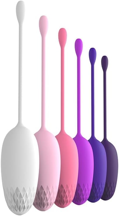 Kegel Ball Exercise System, Pelvic Floor Muscle Trainer with 6 Silicone Weights, Kegel Weight Training for Tightening & Strengthen