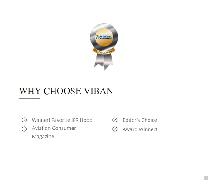VIBAN - Pilot IFR Training | World's Best | Ultra-light | Won't Scratch | Guaranteed | Case & Cord