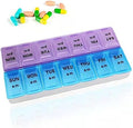 SJK Pill Organizer 2 Times a Day, Weekly Pill Box 2 Per Day, AM PM Pill Case, Day Night Pill Container 7 Day, Vitamin Case Twice a Day