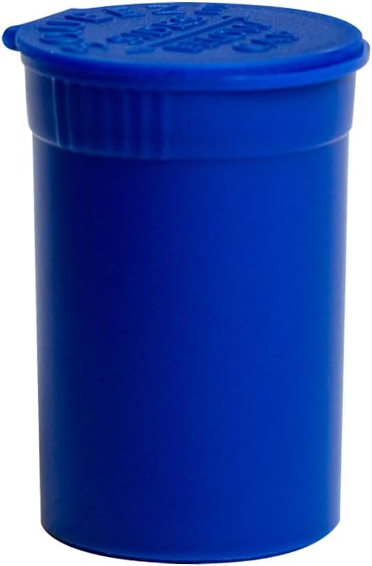6 Dram Pop Top Bottles, Pill Storage Container, Multi-Color Pack, Airtight Seal, 720 Count (Blue)