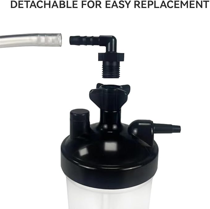 Universal Oxygen Humidifier Bubbler Bottle 350ml with Pressure Relief Valve with Adapter for Tubing (4)