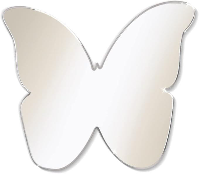 Ellie Rose Mirror Decal for Smartphone, Stick-On Mirror Phone Charm Sticker (Butterfly)