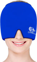 Migraine Relief Cap, Soothing Headache Ice Face Mask Products, Hot and Cold Therapy, Migraine Headache Relief Cap for Migraine, Sinus, Puffy Eyes, Tension, Stress and Hangover(Blue)
