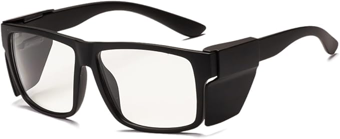 UV400 Photochromic Safety Glasses with Removable Side Shields, Blue Light Blocking