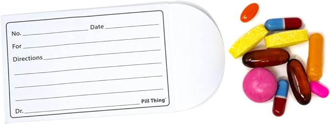 Printed Pill Envelope with Peel and Seal Pressure Closure - 3.5" x 2.5", Easy to Fill, Holds Variety of Pill Sizes (100)