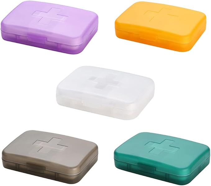 Eforcase Travel Pill Organizer, Portable Pill Case, 6 Compartments Daily Pill Organizer Small Pill Box for Pocket Purse Portable Weekly Pill Box Container for Medicine Vitamin