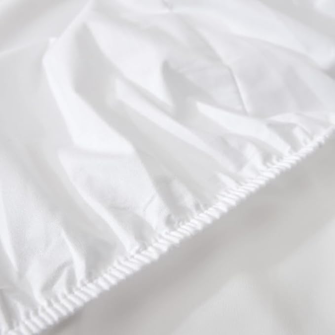 WenBags Waterproof Fitted Bed Sheets,Mattress Protector for Home & Hospital Care Beds, Soft Hospital Bed Sheets with Elastic All Around(1, White, Full)