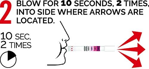 Think Twice Single-Use Breathalyzer - 10 Count - Disposable Alcohol Test 0.00% - 0.08% BAC