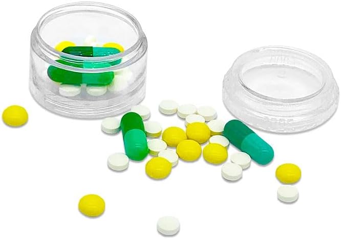 HaiSea Weekly Travel Pill Planner-Monthly Pill Organizer, Daily Month Pill Box-Separate AM/PM Compartments Colors Vary