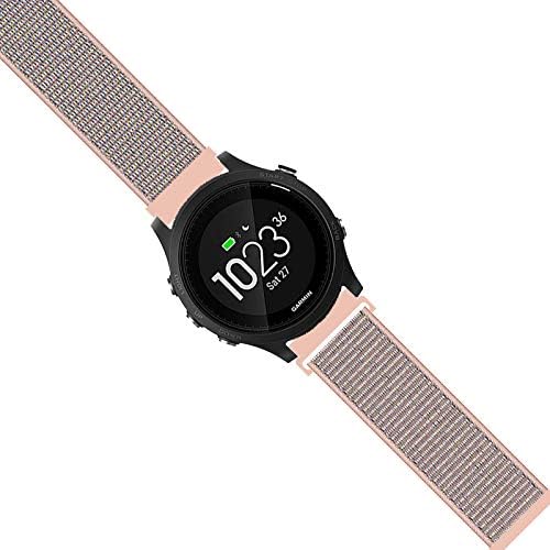 Strap Compatible with Garmin Forerunner 965/955/945/935，22mm Replacement Watch band - Woven Nylon with Hook-And-Loop
