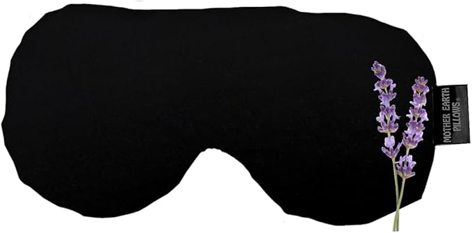 Mother Earth Pillows Sinus Flax Pillow for Natural Relief (Black - Soothe Herbal Blend)