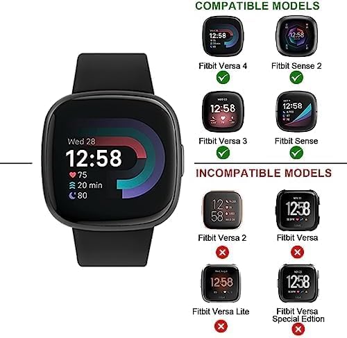 AK Silicone Bands Compatible with Fitbit Versa 4 & Sense 2, Soft Straps Replacement Wristbands for Fitbit Versa 3 & 4 / Sense & 2 Smart Watch (Milk Tea)