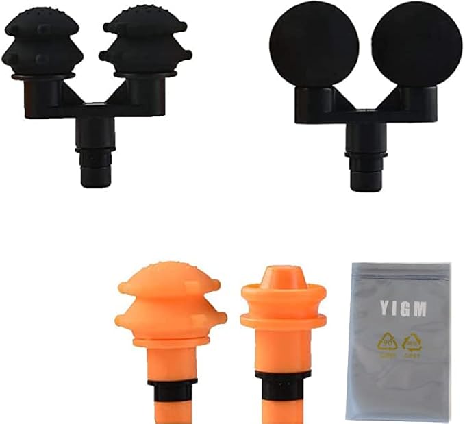 Massage Gun Head Applicable to All 18-19mm Gun Adapter Bit for Massage Gun Different Function Replaceable Plug-n-Play Deep Tissue Muscle Relaxation Trigger Point Massager Gun Attachment