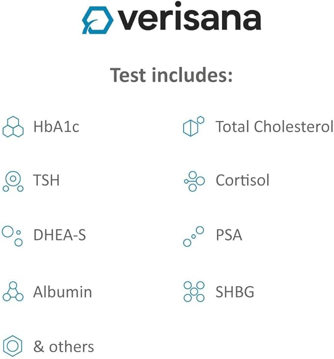 Men’s Health Test – Comprehensive Home Testing Kit – 10 Important Health Markers – CLIA Certified Lab Analysis – Verisana