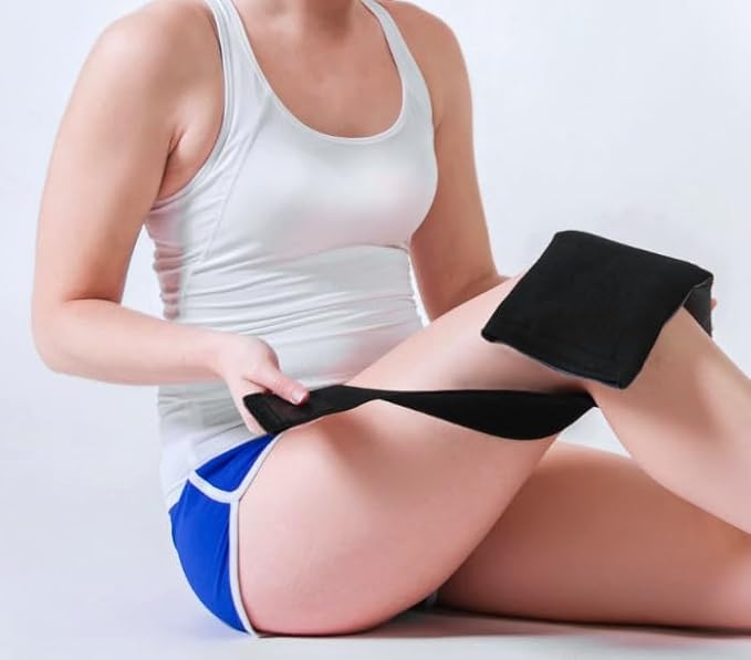 Cryopak Cold and Hot Therapy Wrap, Black, Latex-Free, Non-Toxic, for Back, Abdomen, Hip, Sports Injury Prevention, Recovery (Small). kit Includes Flexible Gel Compress, Sleeve and Strap.