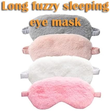 AKOAK 1 Pack Plush Sleep Eye Mask, Soft and Comfortable, Breathable Light Blocking Sleep Protector, Suitable for Adults, Children, Birthday Party Gifts (Pale Pinkish Grey)