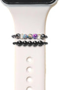 Shungite Smart Watch Band Bling Decor Charm | Compatible with Apple iWatch Galaxy Oculus | 38mm 40mm 41mm 42mm 44mm 45mm 49mm | Smartwatch Protection