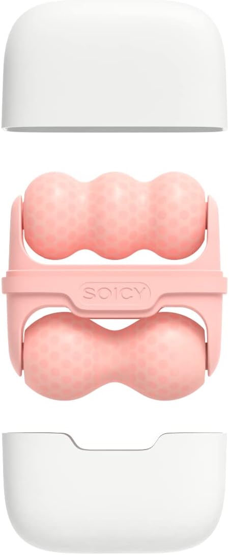 Deashun 2 in 1 Ice Roller for Face Eye, Face Massager Roller for Eye Puffiness, Reduces Wrinkles, Relief Migraine and Minor Injury, Cold Facial Skin Care Tools Ice Roller (Pink)