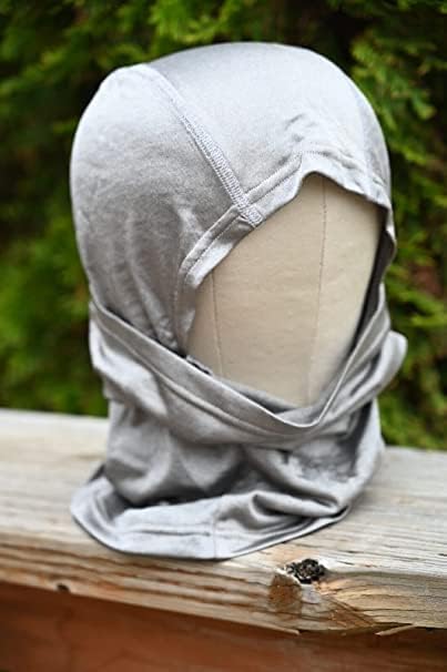 EMF Scarf Balaclava Ski Face Mask Radiation Protection 5G, 4G Silver Copper