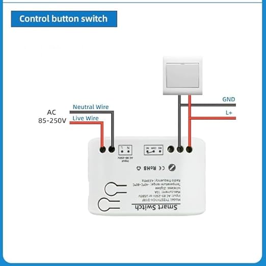Zigbee 1CH 85-250VIntelligent Temperature Sensor,High Precision Waterproof Probe Sensor,Wireless Intelligent Monitoring,Tuya app Remote Smart Switch(tuya zigbee hub needed)