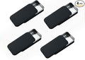 4 Pcs Black Metal Rectangular Empty Mini Tin Box,Mini Iron Box Tinplate Push Candy Pill Cases Bins Jar Food Containers for Home Organizer(60x34x11mm)