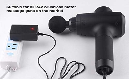 24V AC Adapter for Massage Gun Charger Output: DC 24V or 25.2V Massage Gun Power Cord Muscle Blaster Only fit with Brushless Motor Massage Guns(Don't Fit 12V or 16.8V Charger)