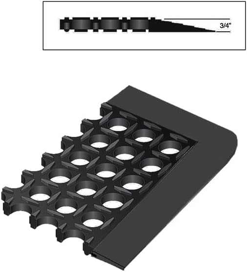 Rhino Mats, B-Series Anti-Fatigue Drain-Thru, Grease Resistant, Non-Slip Drainage Floor Mat for Restaurant, Kitchen, Pool, Car Wash, Lab, Gyms, Workplace, Docks or Anywhere (Black, 3' x 10' x 3/4")