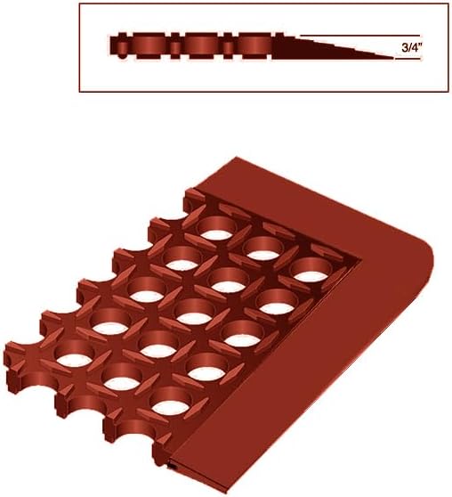 Rhino Mats, B-Series Anti-Fatigue Drain-Thru, Grease Proof, Non-Slip Drainage Floor Mat for Restaurant, Kitchen, Pool, Car Wash, Lab, Gyms, Workplace, Docks or Anywhere (Terra Cotta, 3' x 5' x 3/4")