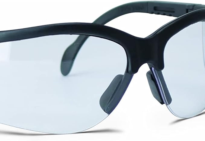 Walker's Sport High-Grade Polycarbonate Lenses Half Frame Soft Rubber Nose Piece Adjustable Safety Shooting Glasses