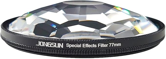 JONGSUN Kaleidoscope Prism Special Effect Filter 77mm FX Glass Glare Widescreen Film Anamorphic DSLR Film Video Photography Camera Filter Accessories(Kaleidoscope)